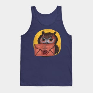 Owl with Letter Tank Top